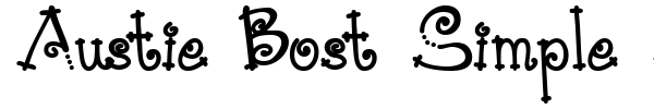 Austie Bost Simple Simon font preview